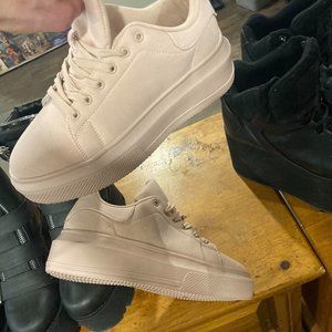 PINK PLATFORM SNEAKERS brand new